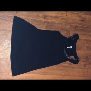 Black with gunmetal chain tank